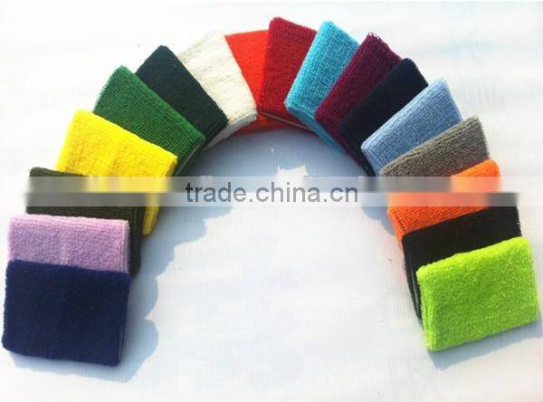 quick-drying sweat absorbing polyester cotton wristbands wholesale