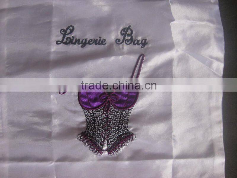 Drawstring Satin lingerie bag