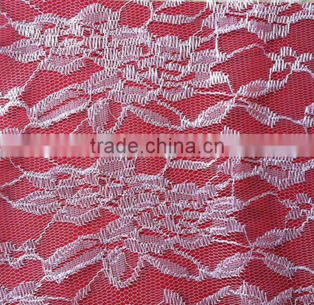 Large peony flower polyester lace fabric bulk lace fabric