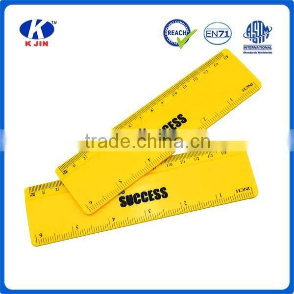 fashion design 15cm plastic wooden ruler with custom logo