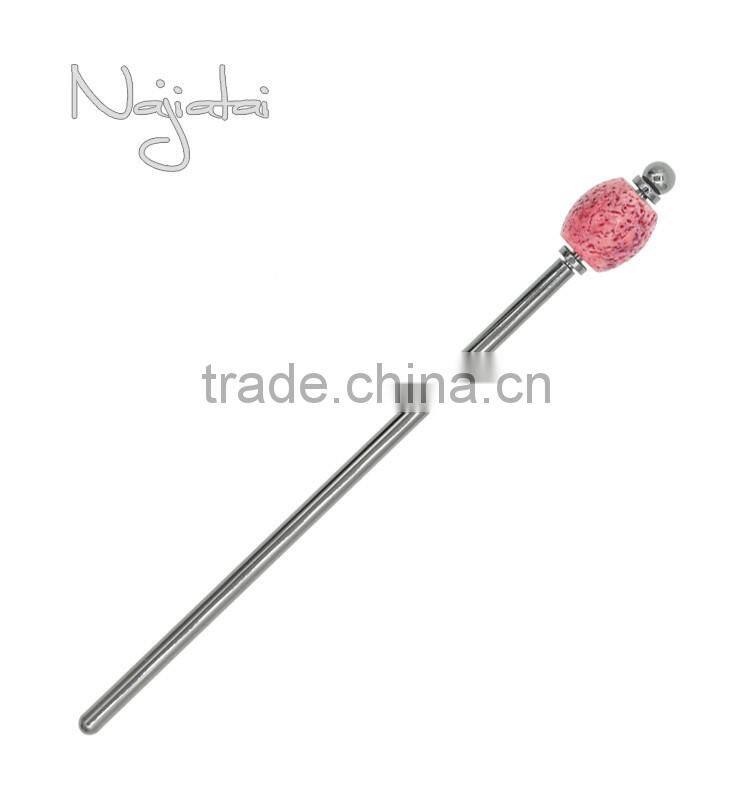 Elegant Pink Coral Japanese Flower Hair Stick