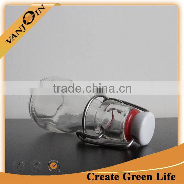 Food Storage 80ml Mini Glass Swing Top Bottle For Sale