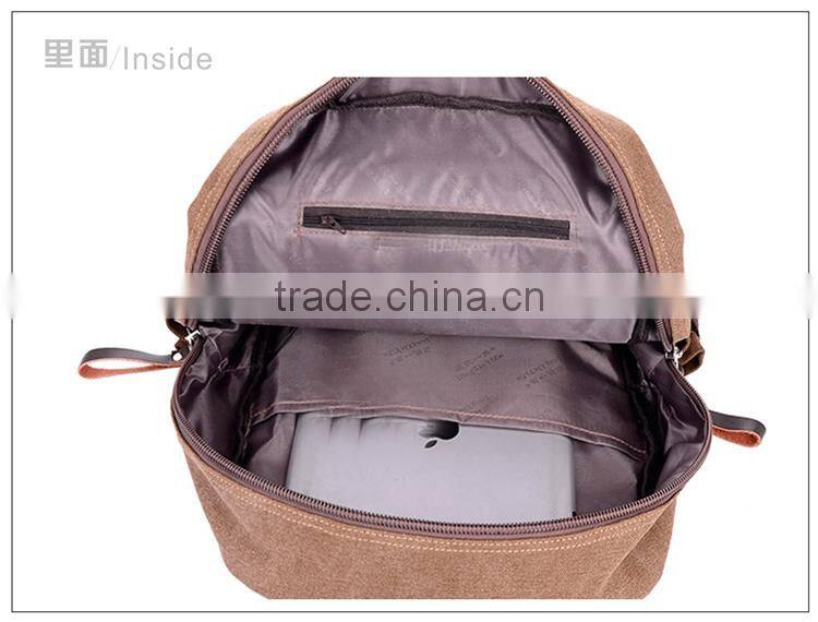 heavy duty waterproof backpack customized fashionable canvas bag