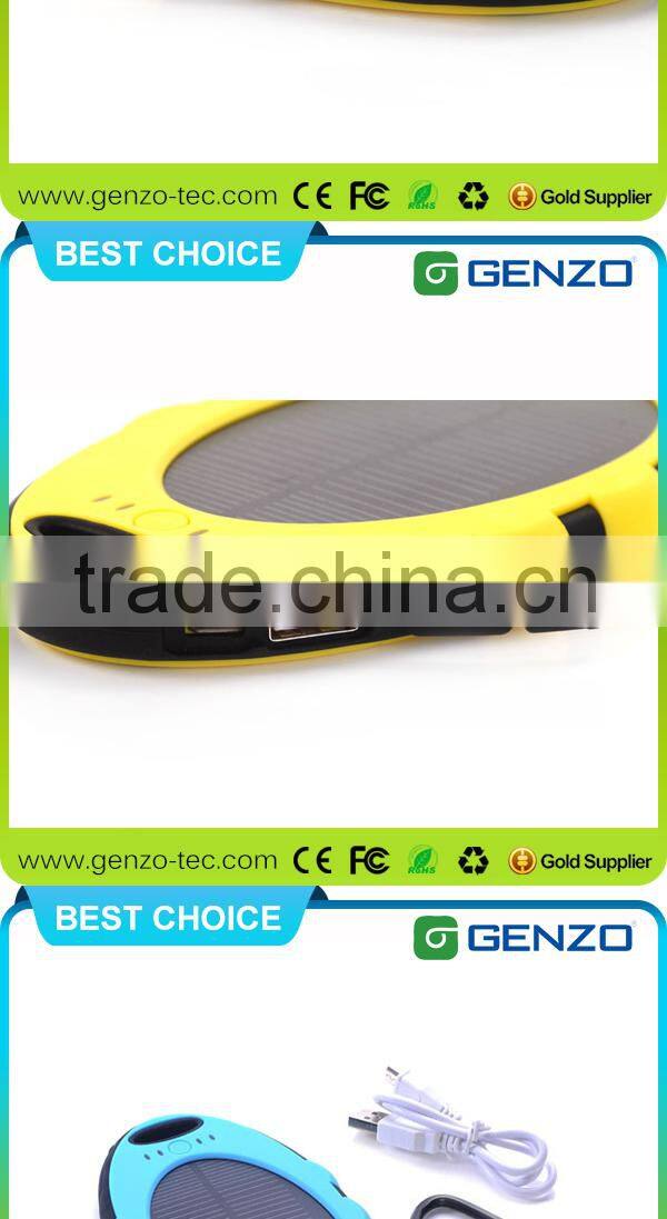 Best selling !!! China manufcturer Portable 5000mah solar power bank for mobile phone