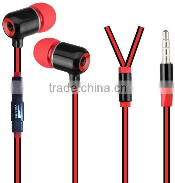 high quality wired earbuds with volume control for smart phones