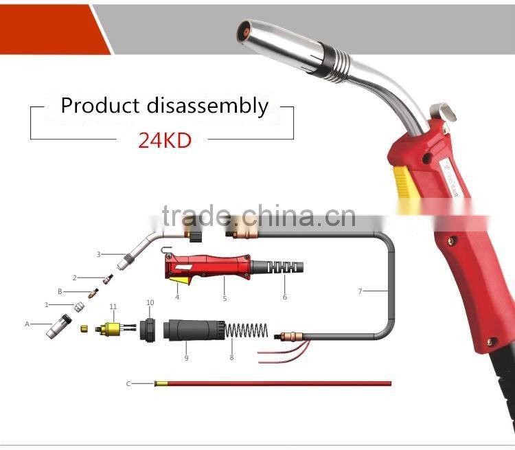 Binzel 24KD MIG CO2 welding gun welding machine welding torch
