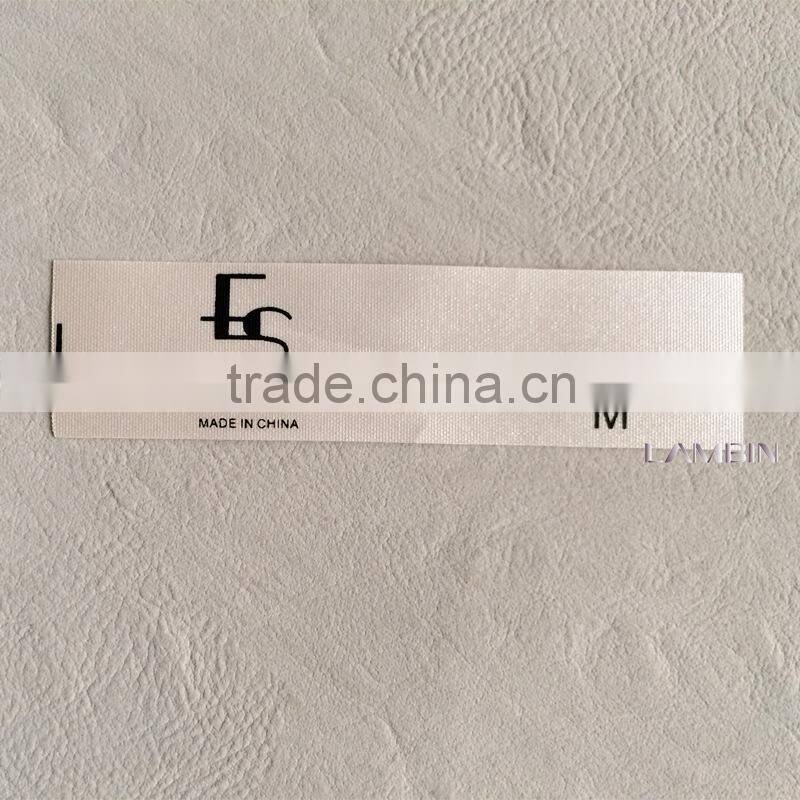Silk screen printed main label tag for women's moding underwear