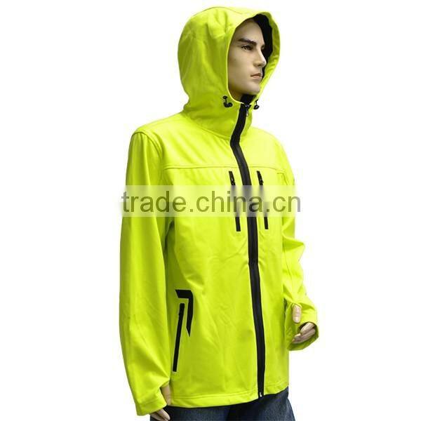 Men breathable membrane Softshell Jacket with welded zipper
