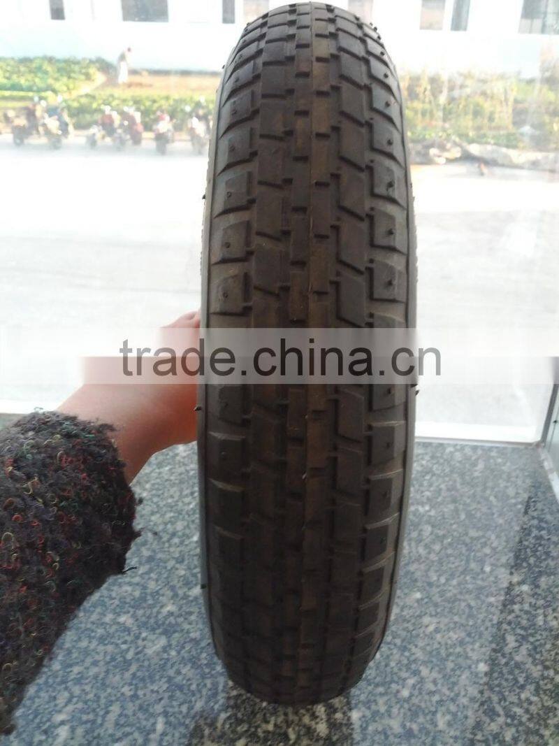 Rubber Pnuematic wheels manufactures for hand truck wheel 16'' x 4.00-8