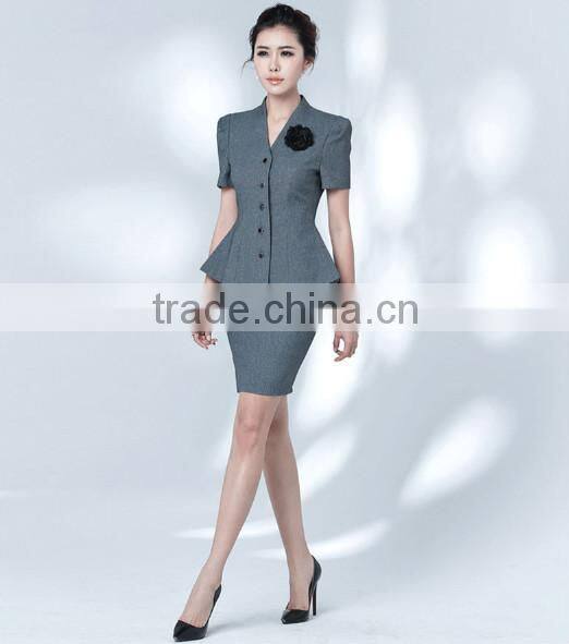 Ladies office wear design / short sleeve office wear lady