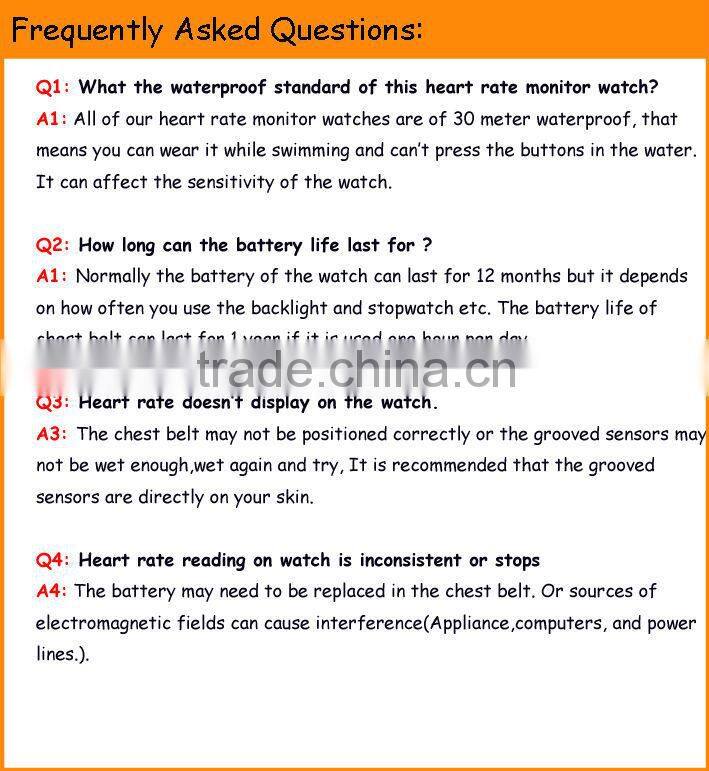 Healthy Outdoor Wireless Heart Rate Sports Watches with Pedometer