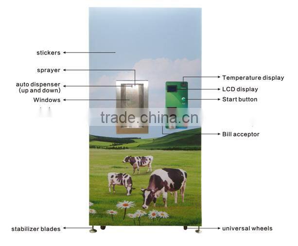 China Supplier Factory Prices Automatic Commercial Milk Vending Machine/ Fresh Milk Dispenser Machine