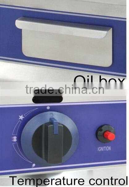 New Stainless Steel Gas Griddle with Gas Fryer