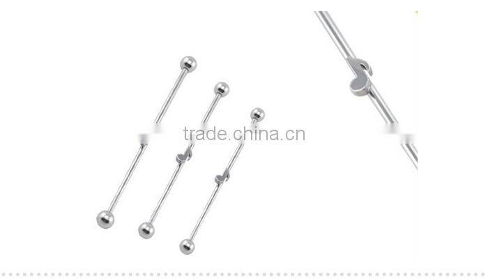 Fake industrial barbell piercing jewelry