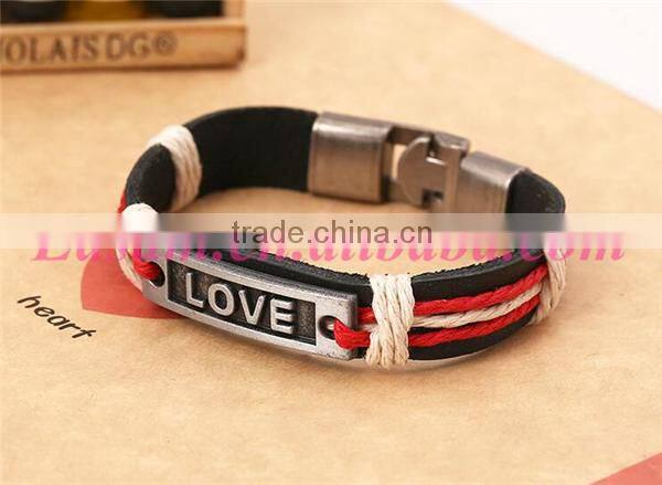 Vintage infinity couples leather love bracelet love