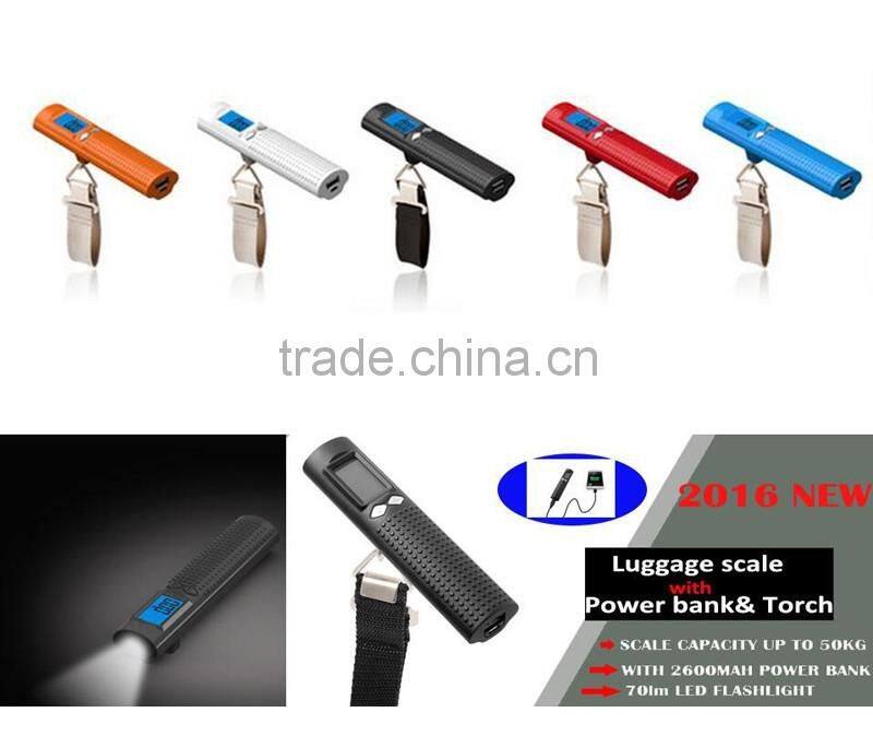 Newly 50kg digital luggage scale with 2600mAh Portable power pack