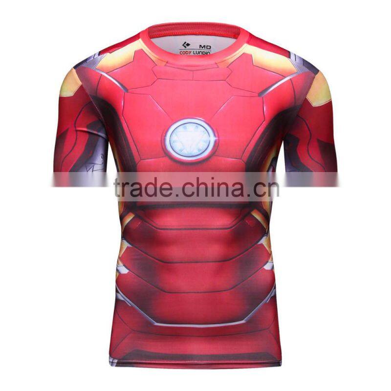 Men Avengers Super Hero Iron Man Captain America Clothes Short Sleeve 3D Printing t shirt