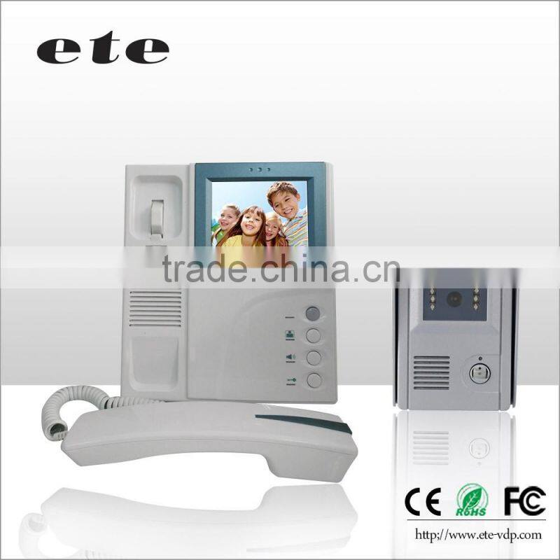 Home security alarm system 2.4G digital 4'' TFT wireless apartment video doorphone intercom home system ip video doorphone