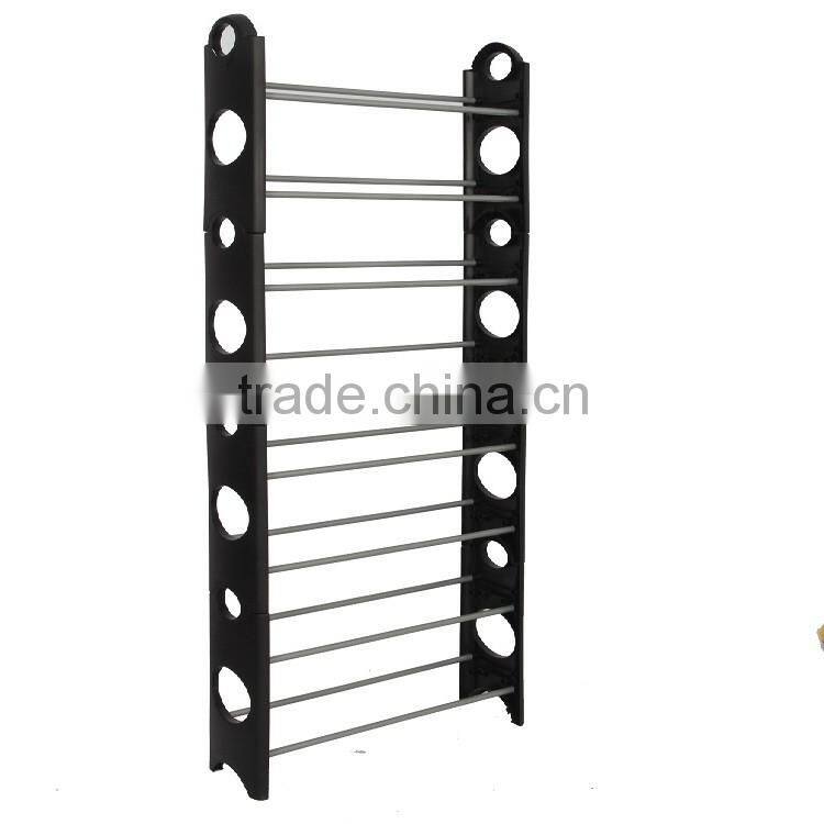 black color simple modern girls shoe rack ladies shoe rack