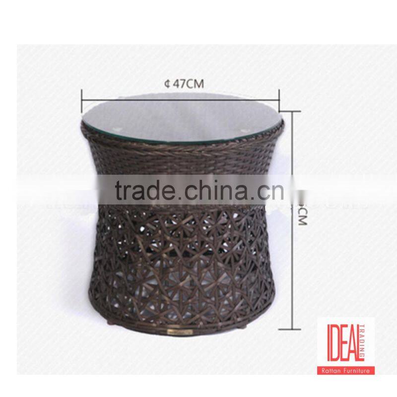 manufacturer good quality top service round rattan Chinese tea table