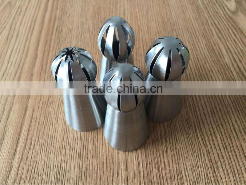 Hot sales New design russian sphere ball Icing piping tips stainless steel cake decorating nozzles