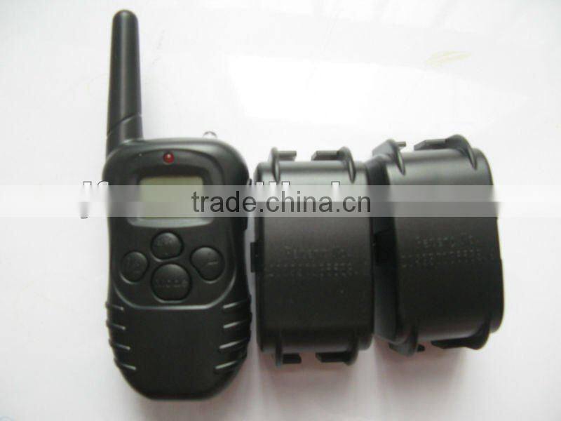 dog electric shock collar system with LCD display-100 Level+Rechargeable-FOR 2 dogs patented product