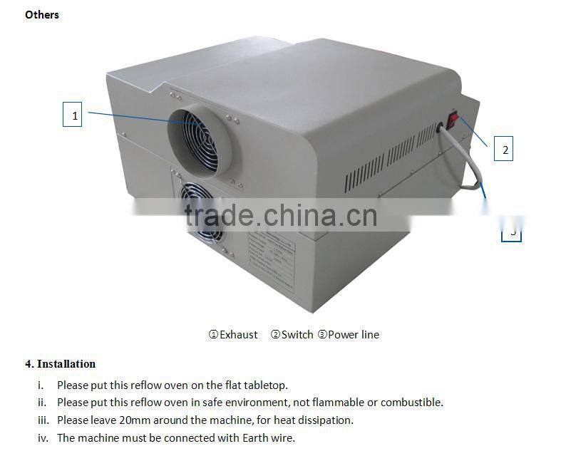 smt reflow oven for pcb line,Desktop reflow oven,Puhui T-937M