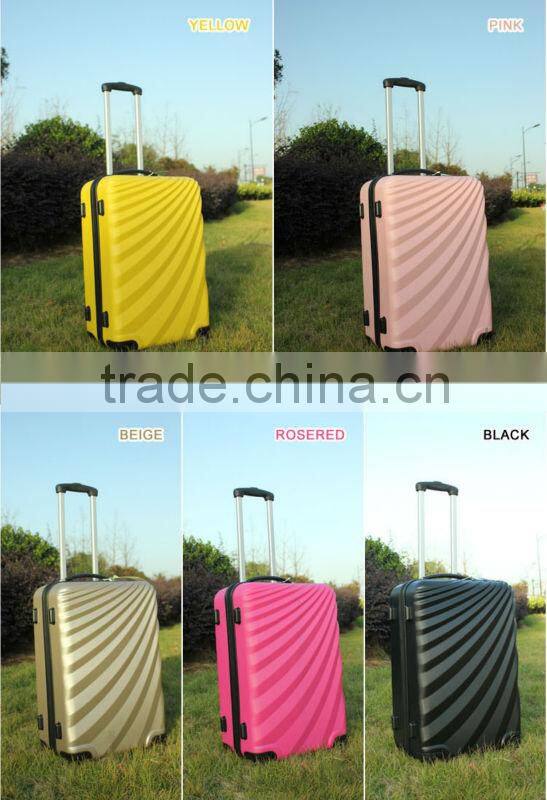 2015 China bags Colorful Hot Sale ABC/PC 2pcs for Woman Hardshell luggage trolley