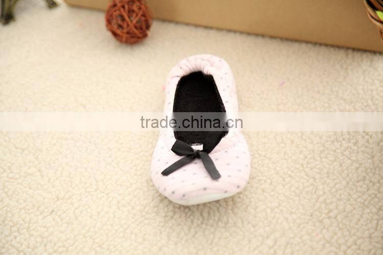 bowknot soft flat style women snow dance shoes