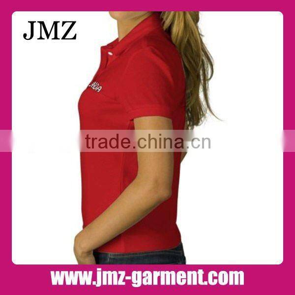 100% cotton high quality polo shirt design for women