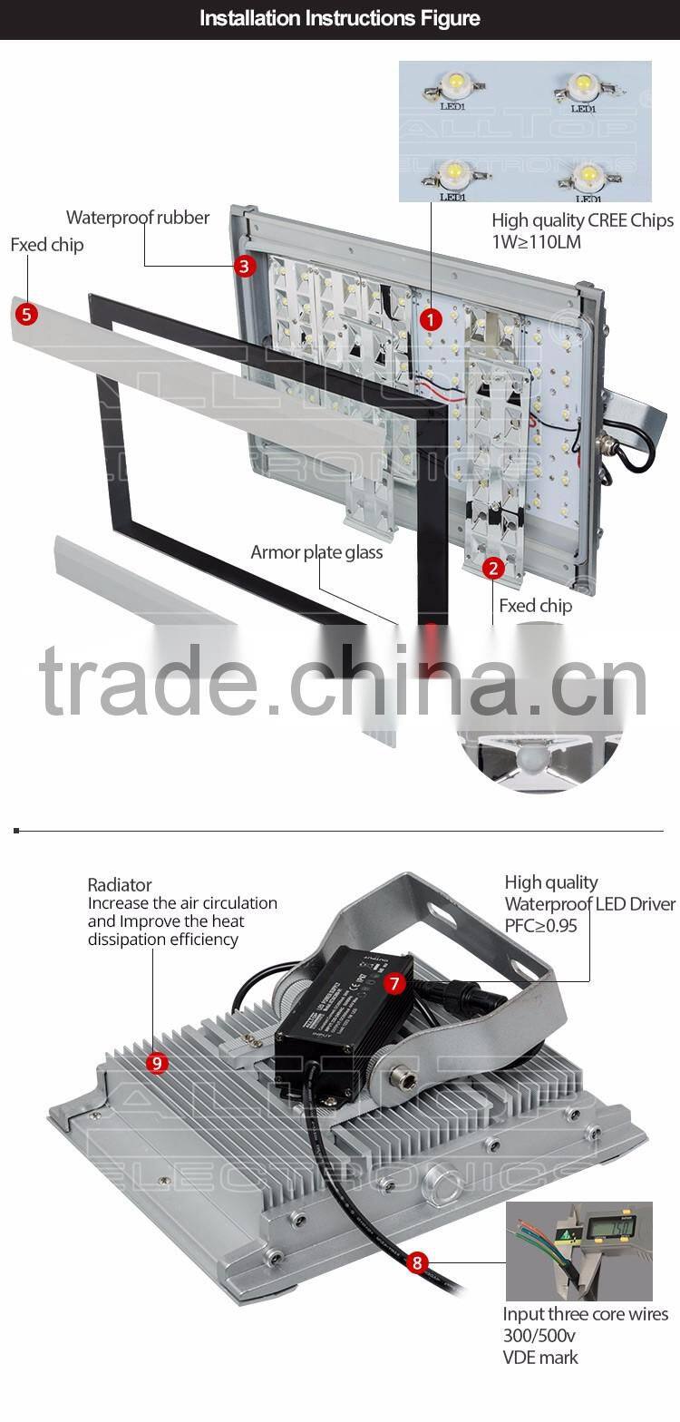 Waterproof commercial Outdoor 60w led flood light for billboards