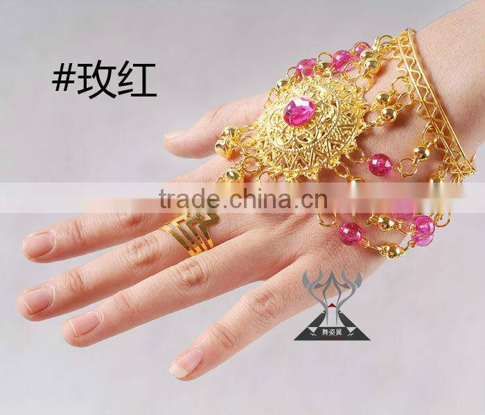 Wholesale Belly Dancing Accessory Bracelets With Ring for Girls stage performance (T014)