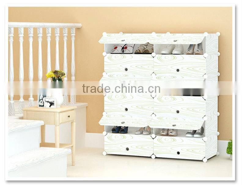 Plastic folding shoe storage box