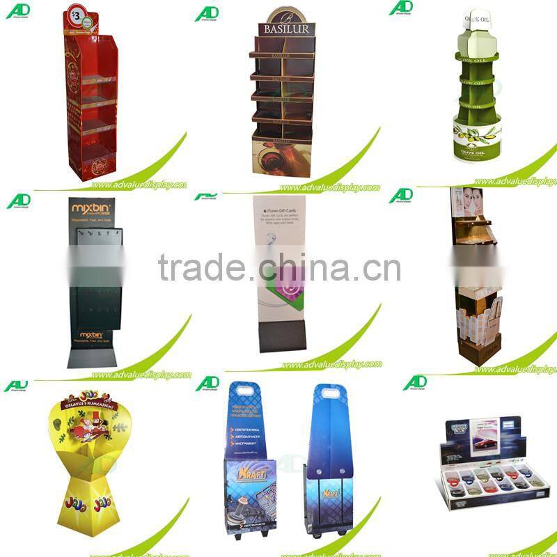 Advalue display 4C printing corrugated cardboard karton stand