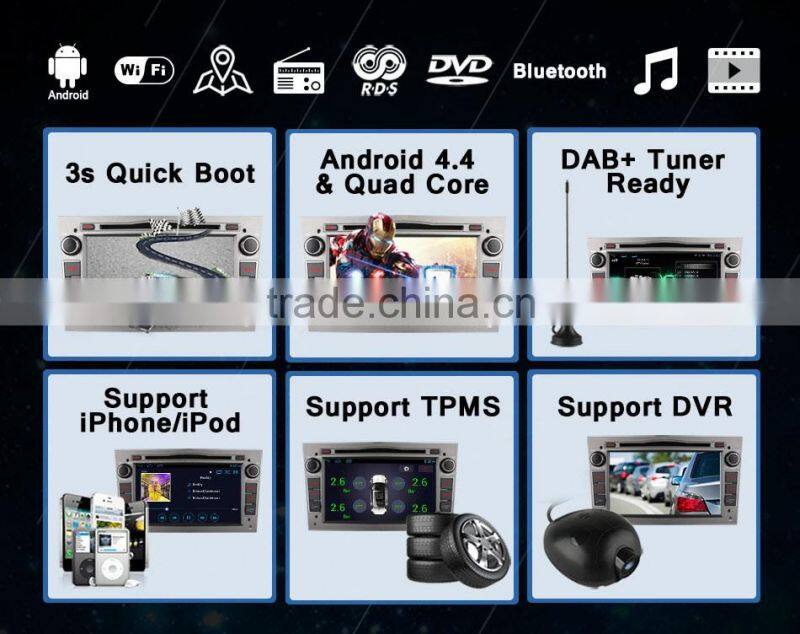 Ownice Quad Core Android 4.4 car DVD GPS for Opel Astra Antara Vectra bulit in wifi 3G