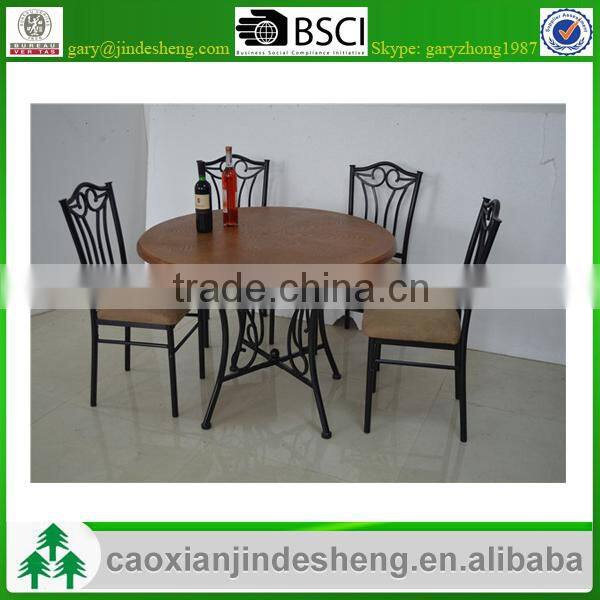 Dining room furniture metal frame marble/MDF/ glass top, powder coat dining table and chair