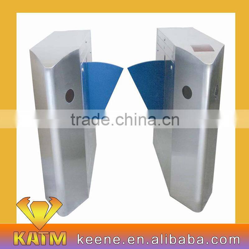 Optical Turnstile Pedestrian Barrier Gate Flap Barrier Gate With TCP/IP And RFID Reader
