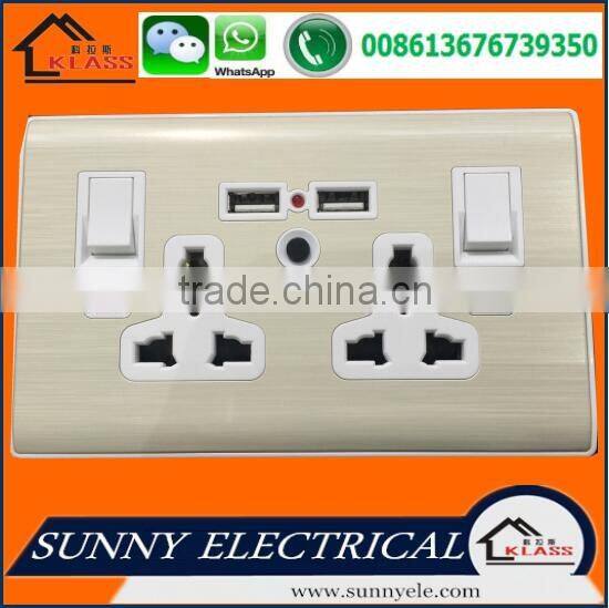 Wall USB Socket/Double USB soket 2.1A/2.2A/multi socket with usb socket with switch