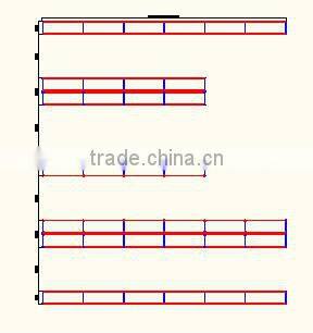 Top quality Q235B steel material long span shelving with steel shelving