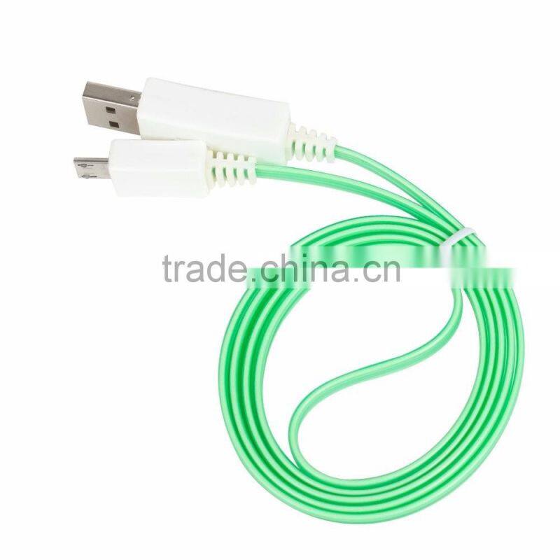 V8 port luminous led data transfer cable