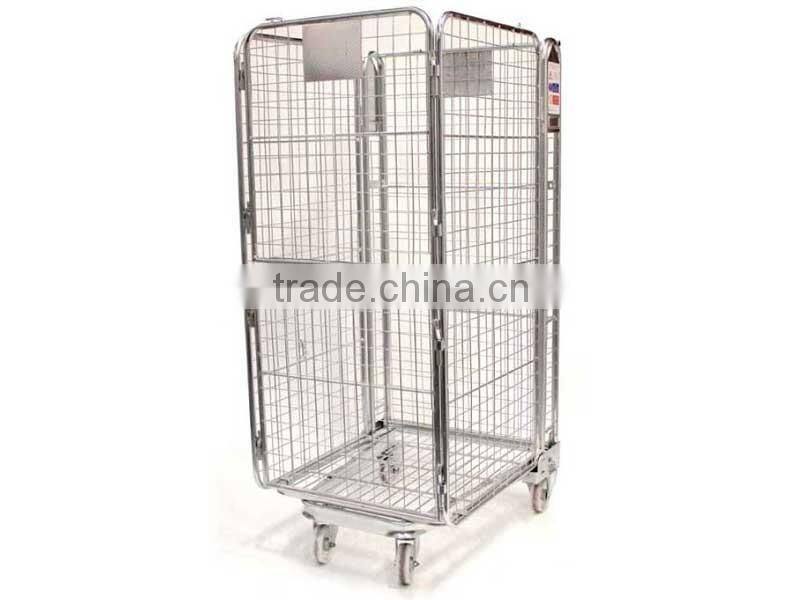 Icegreen galvanized Stainless Steel Wire Mesh Roll Container Cart