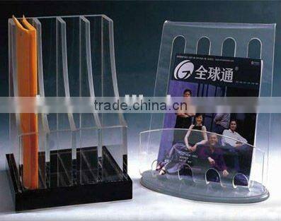 Acrylic magazine file holder