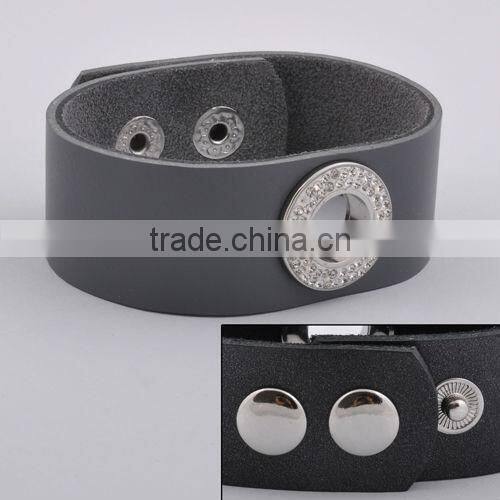 Stainless Steel Wholesale Accessory Leather Bracelet(GB10419)