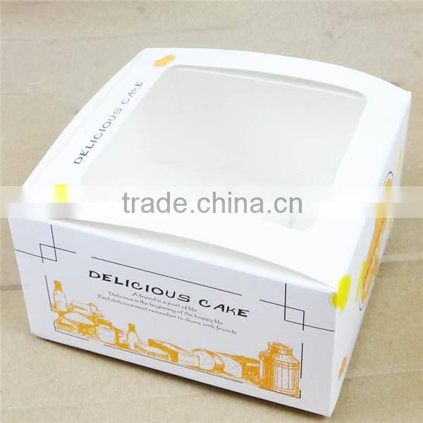 Decorative 6 Cupcake Kraft Box with Window and Inserts for Food Wholesale Cheap