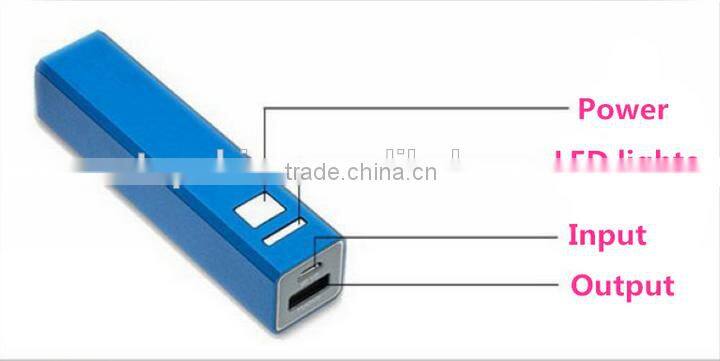 power bank 2000mah 2200mAh 2600mA universal portable lipstick charger power bank,power supply