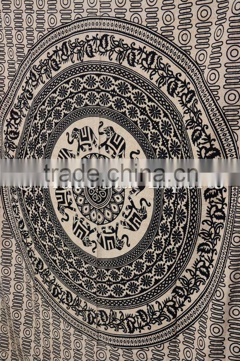 Twin Ethnic Elephant Mandala Boho Wall Art Hippie Home Decorative Wall Hanging Tapesry