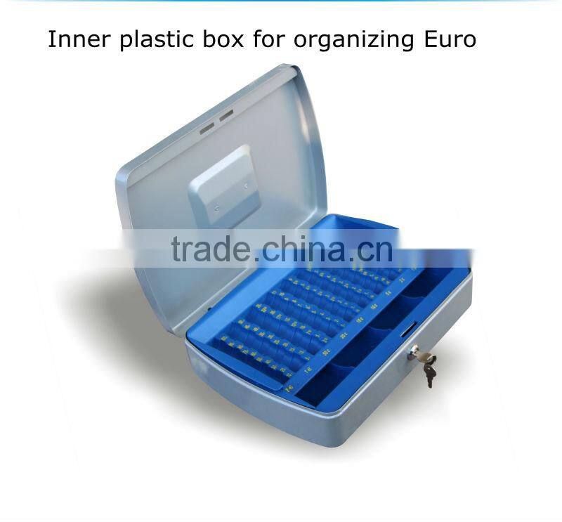 portable safe box with key lock the cash box can keep euro