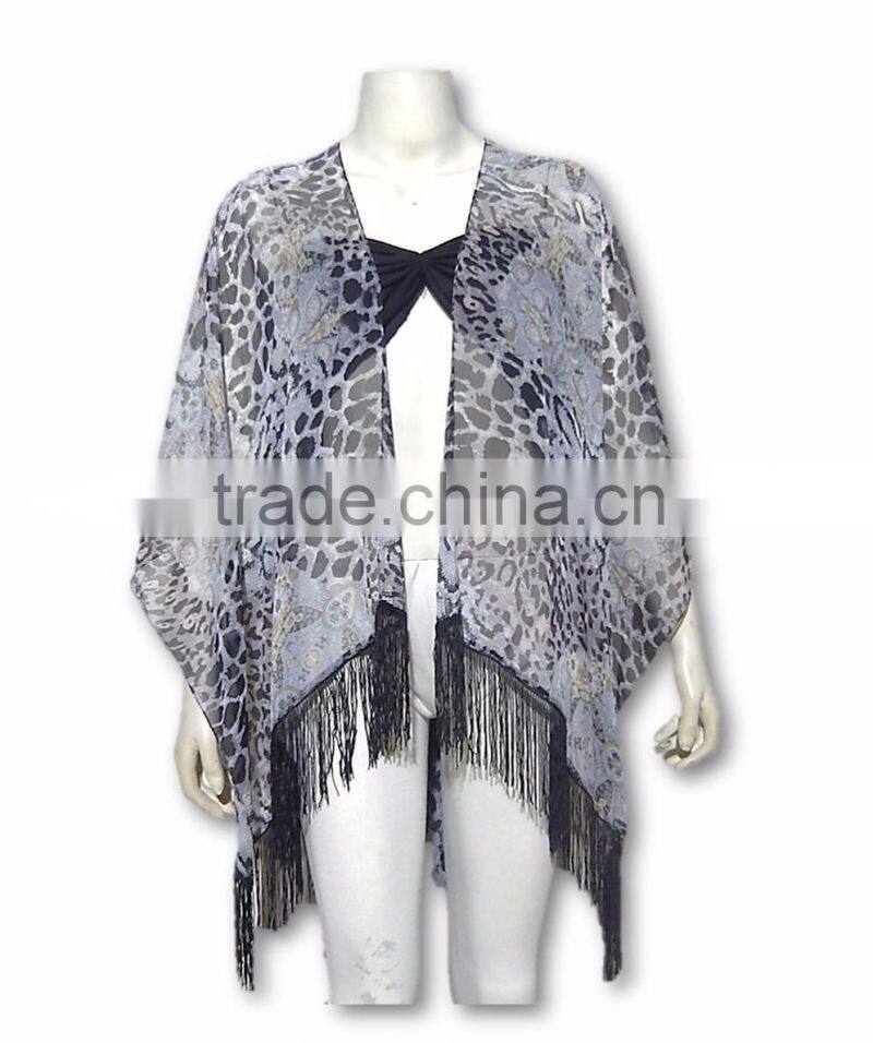printed poly chiffon beach wear