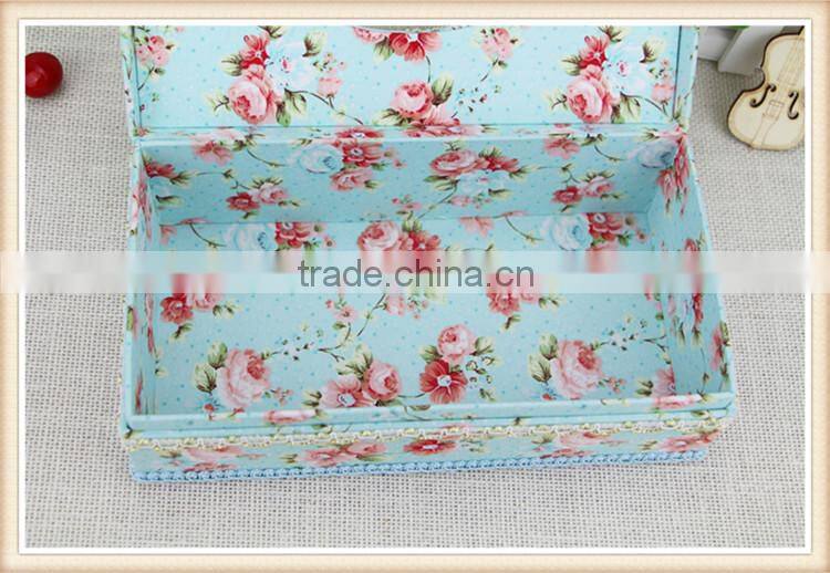 Flowers fabric design royal tissue box