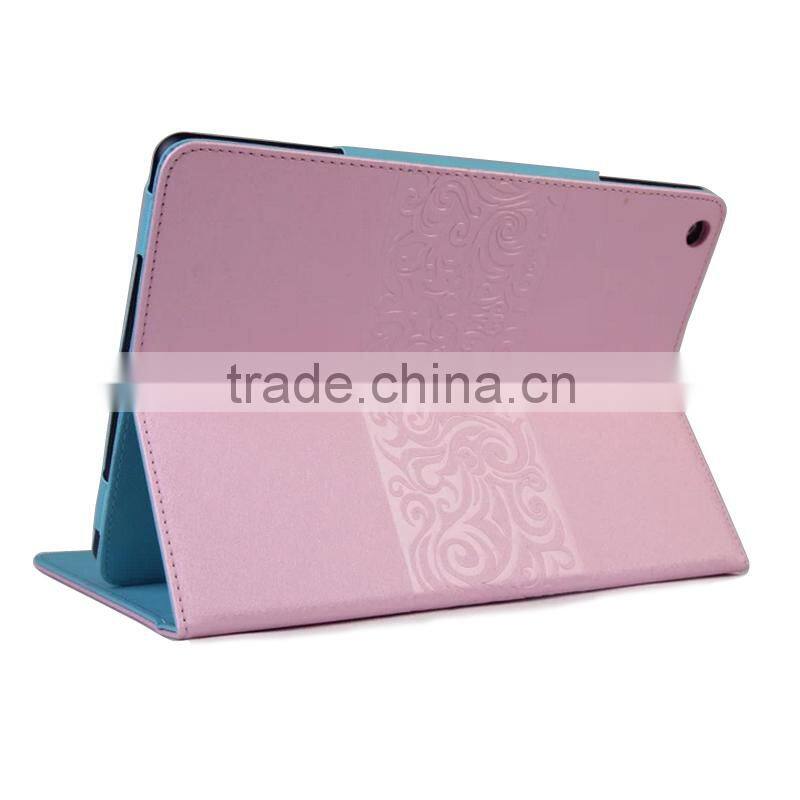 New Design Flower Print Flip PU Leather Pouch Case For Apple iPad Air